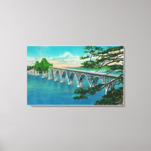 Coos Bay Bridge in North Bend Oregon Canvas Print