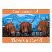 Coo's Company, Three's a cow'd. (Front Horizontal)