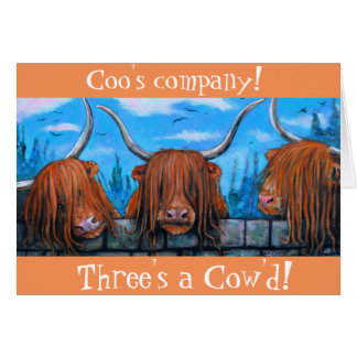 Coo's Company, Three's a cow'd. Cards