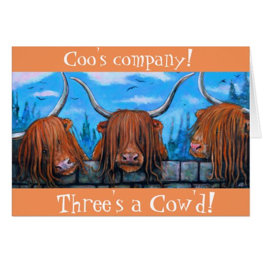 Coo's Company, Three's a cow'd. Cards (Front Horizontal)