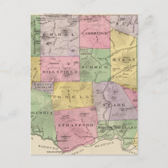 Coos County, NH Postcard (Front)