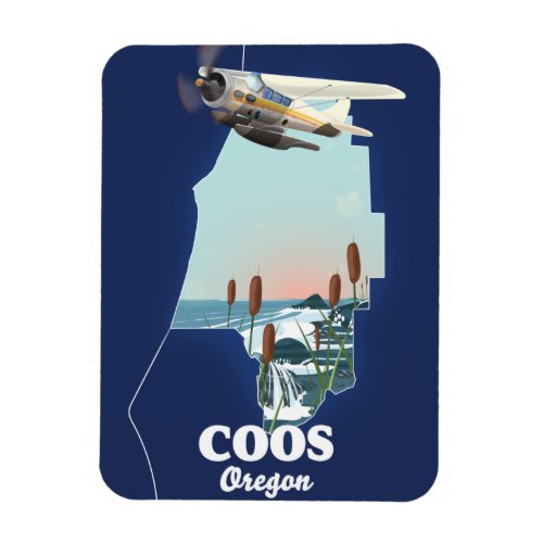  Coos Oregon Travel map Magnet