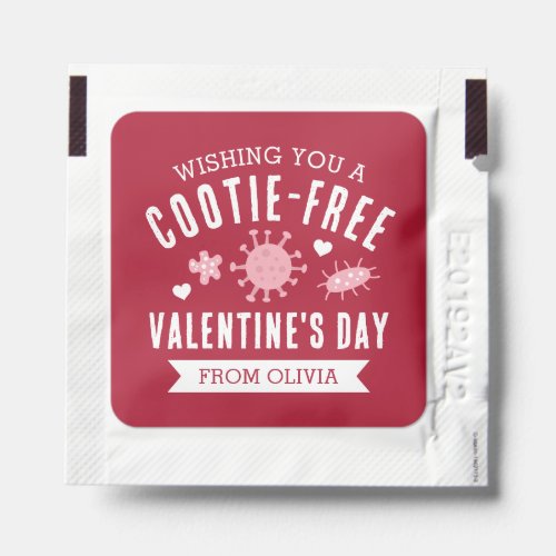 Cootie_Free  Kids Classroom Valentines Day Hand Sanitizer Packet