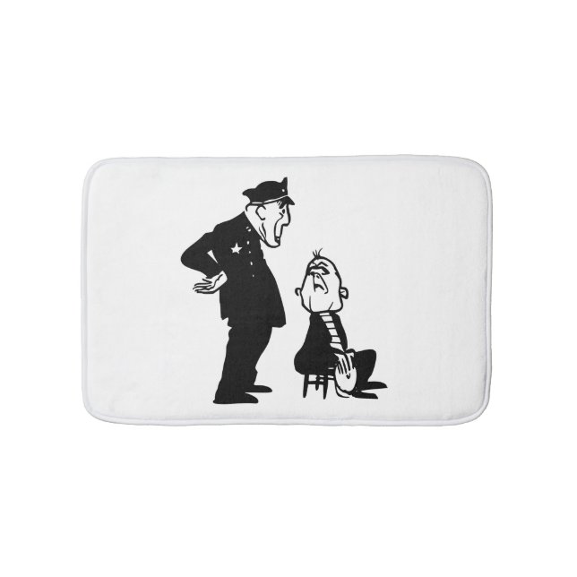 Cop and burglar bath mat (Front)