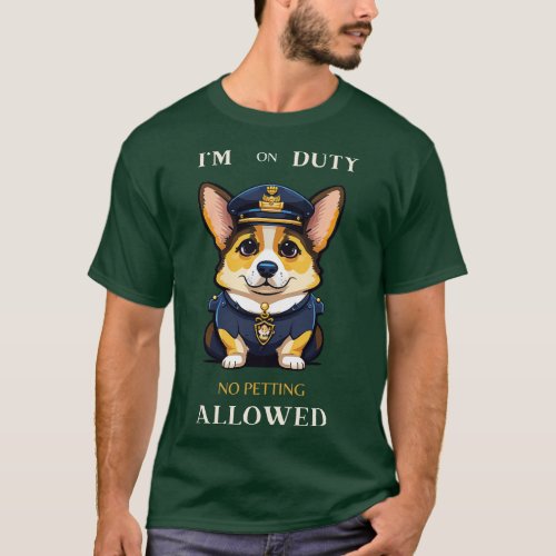 Cop Corgi Dog T_Shirt
