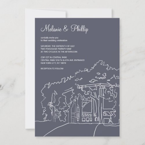 Cop Cot Central Park Wedding Invitation