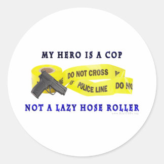 COP Hero Police Classic Round Sticker