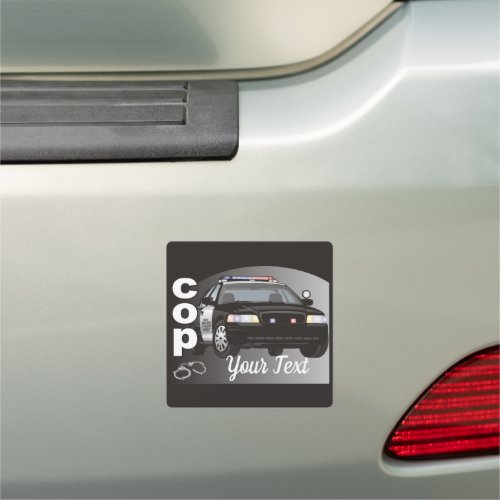 Cop Personalized Police Officer Car Magnet