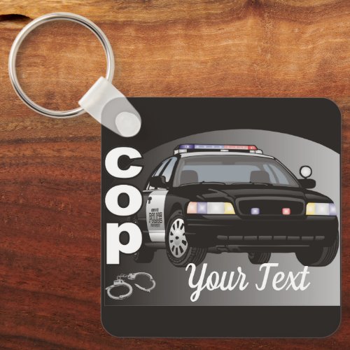 Cop Personalized Police Officer Keychain