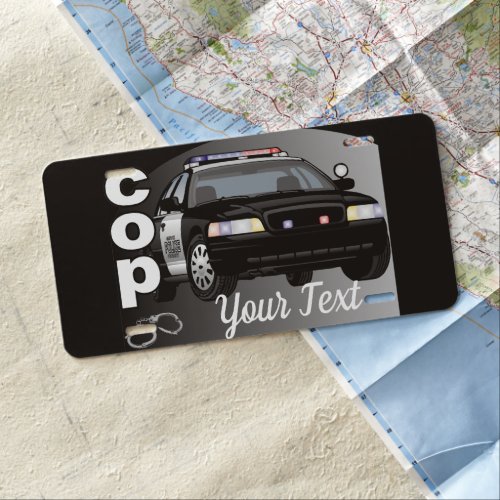 Cop Personalized Police Officer License Plate