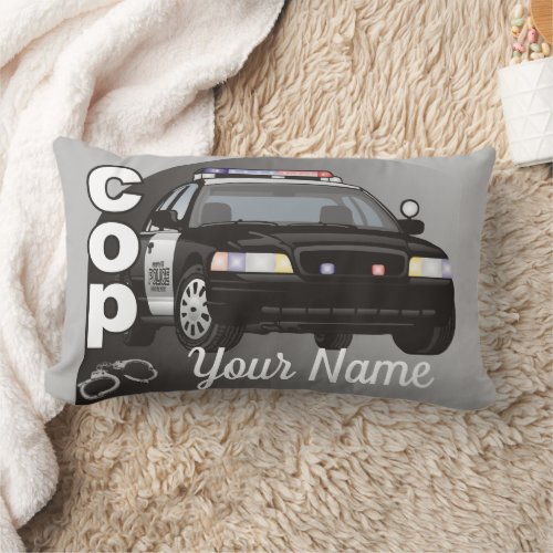 Cop Personalized Police Officer Lumbar Pillow
