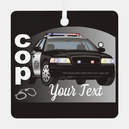 Cop Personalized Police Officer Metal Ornament