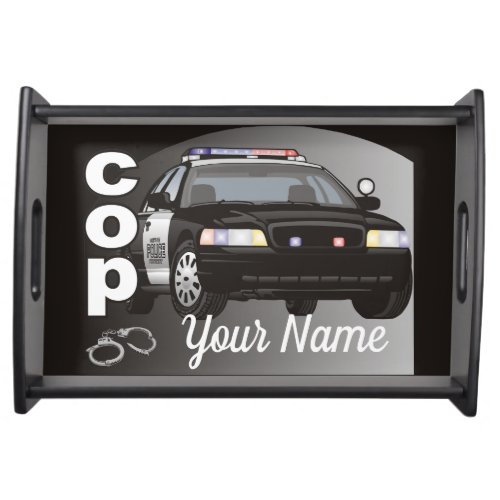 Cop Personalized Police Officer Serving Tray