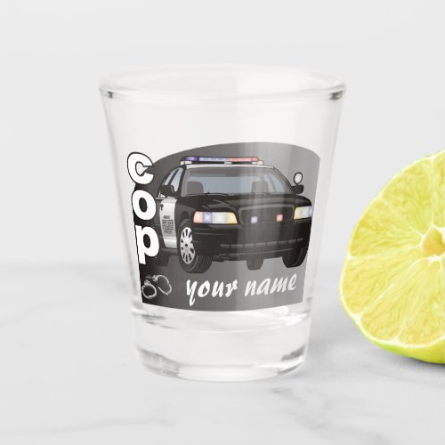 Cop Personalized Police Officer Shot Glass