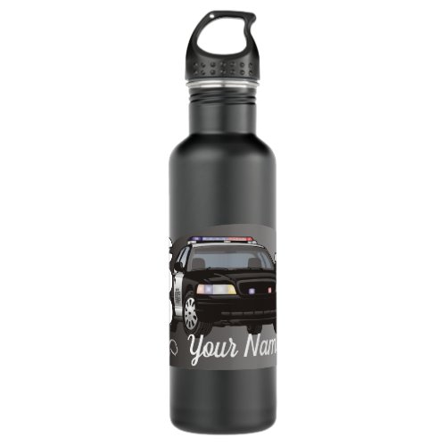 Cop Personalized Police Officer Stainless Steel Water Bottle