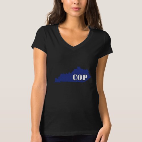 Cop Policeman Police Officer Bule Line Flag Gift T_Shirt