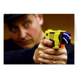 Cop With A Taser Gun Cards