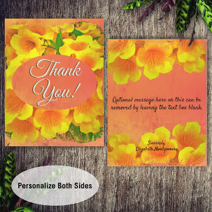 Copa de Oro Yellow Tropical Flower Thank You Card