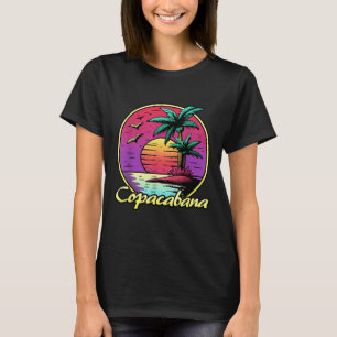 Copacabana. 80s Palm Sunset. Tropical Beach Summer T-Shirt