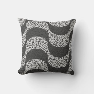 Copacabana Beach Boardwalk Throw Pillow