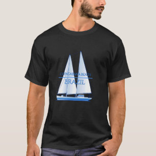 Copacabana Beach Brazil Nautical Sailboat Boating T-Shirt