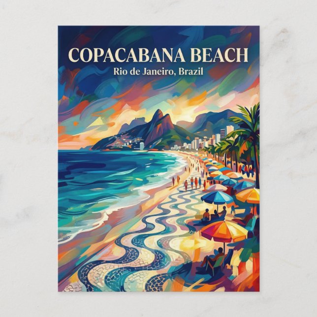 Copacabana Beach Brazil Postcard (Front)