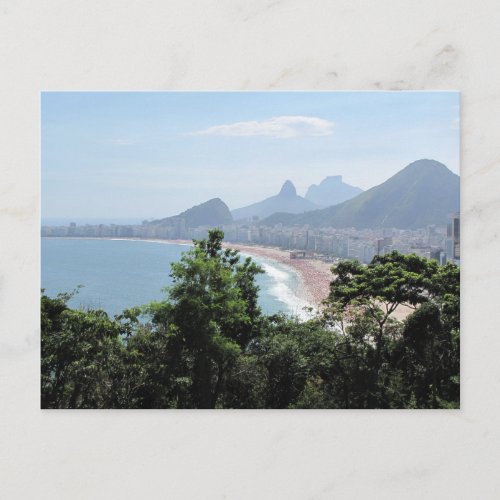 Copacabana Beach in Rio Postcard