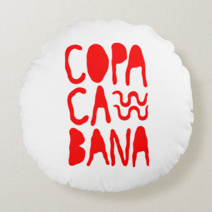 Copacabana Beach Round Pillow