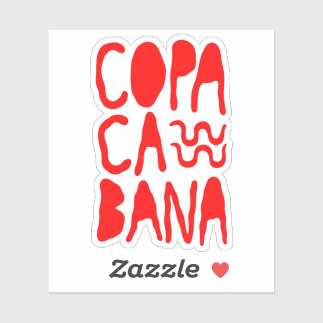 Copacabana Beach Sticker (Sheet)
