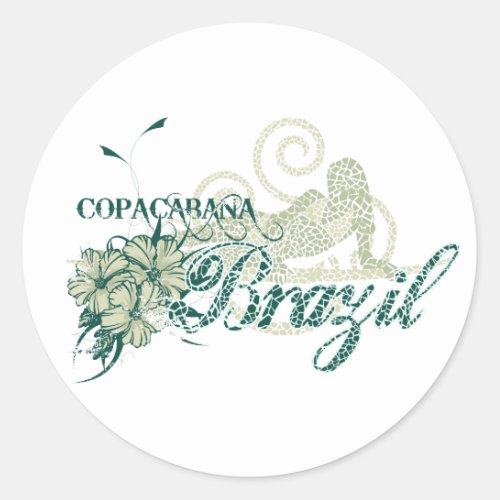 Copacabana Brazil Tshirts and Gifts Classic Round Sticker