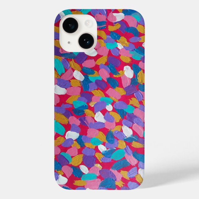 Copacabana Feathers Abstract Case-Mate iPhone Case (Back)