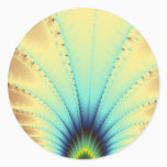 Copacabana Fractal Classic Round Sticker