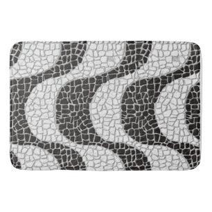 Copacabana Sidewalk Brazilian pattern Bath Mat