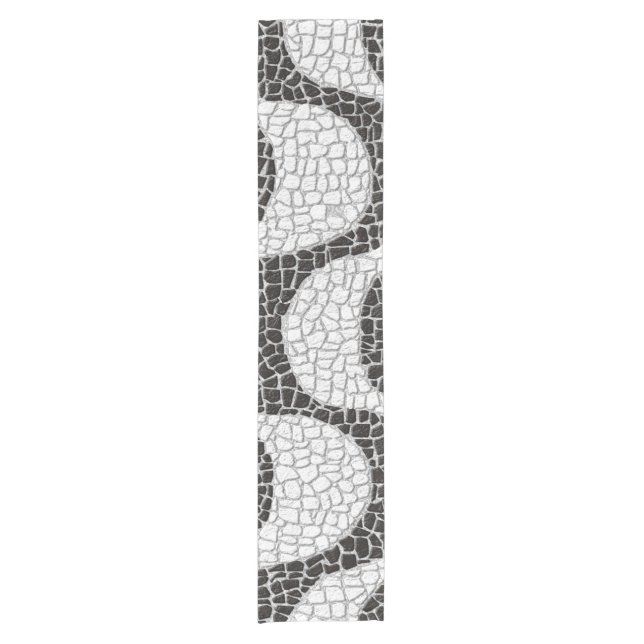 Copacabana Sidewalk Brazilian pattern Short Table Runner (Front)