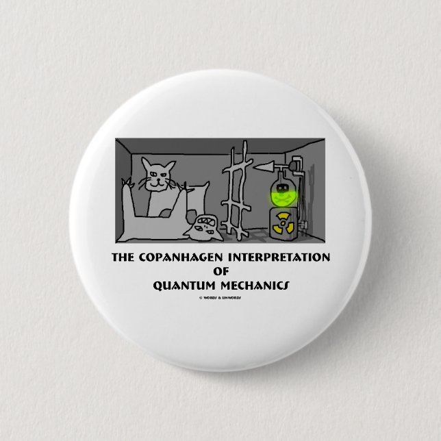 Copanhagen Interpretation Of Quantum Mechanics Pinback Button (Front)