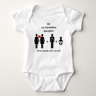 coparent, MyCo-ParentingEquation, Three parents... Baby Bodysuit