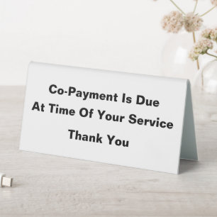 CoPay Classic Room Table Tent