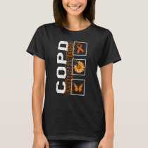 COPD Awareness COPD Orange Ribbon Sunflower Butter T-Shirt