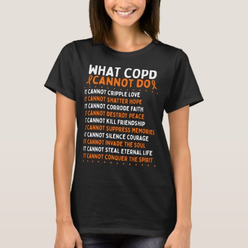 COPD Awareness Fighter COPD Warrior Ribbon T_Shirt