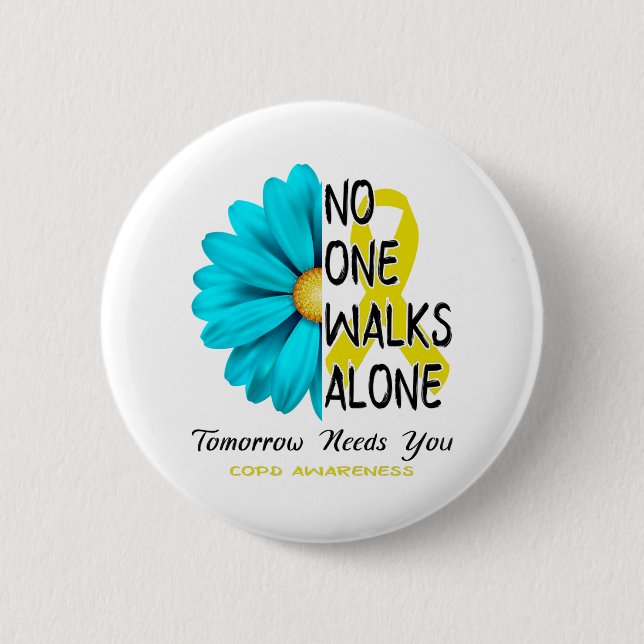 COPD Awareness Month Ribbon Gifts Button (Front)