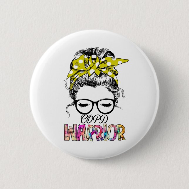 COPD Awareness Month Ribbon Gifts Button (Front)
