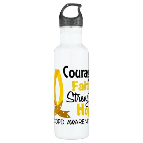 COPD Courage Faith 1 Stainless Steel Water Bottle