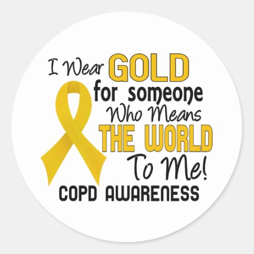COPD Means World To Me 2 Classic Round Sticker