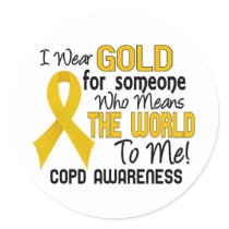 COPD Means World To Me 2 Classic Round Sticker