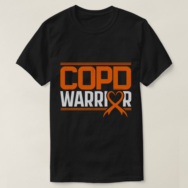 COPD Warrior Chronic Obstructive Pulmonary Disease T-Shirt (Design Front)