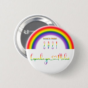 Copenhagen and Malmö LGBTQ World Pride 2021 Button