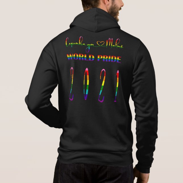 Copenhagen and Malmö LGBTQ World Pride 2021 Hoodie (Back)