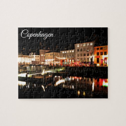 Copenhagen at night jigsaw puzzle