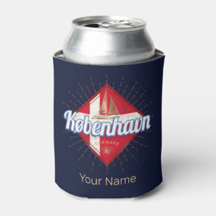 Copenhagen Capital Denmark Retro Sailing Ship Can Cooler