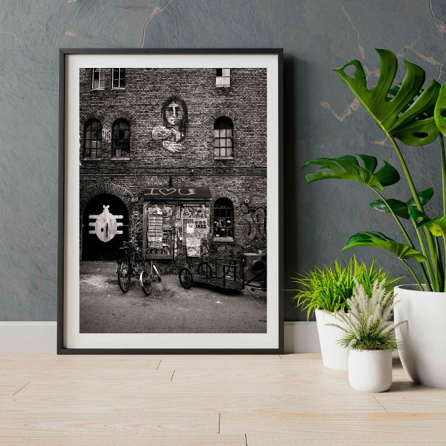Copenhagen Christiania Neighbor, Black and White  Poster (Creator Uploaded)